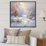 Winter'S Silente River - Landscapes Canvas Wall Art