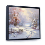 Winter'S Silente River - Landscapes Canvas Wall Art