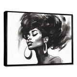 Black and White African American Woman III - Fashion Canvas Wall Art