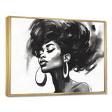 Black and White African American Woman III - Fashion Canvas Wall Art