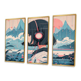 Female Anime Character IV - 3-Piece Canvas Wall Art