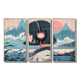 Female Anime Character IV - 3-Piece Canvas Wall Art