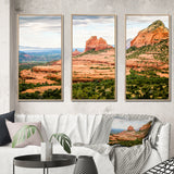 Beautiful Shot Sedona Arizona - 3-Piece Canvas Wall Art