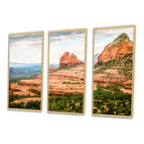 Beautiful Shot Sedona Arizona - 3-Piece Canvas Wall Art