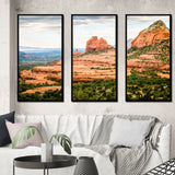 Beautiful Shot Sedona Arizona - 3-Piece Canvas Wall Art