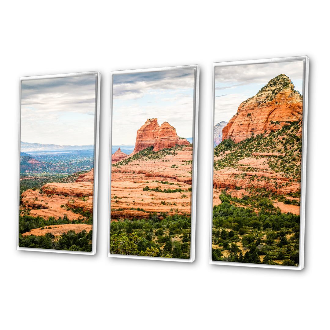 Beautiful Shot Sedona Arizona - 3-Piece Canvas Wall Art
