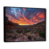 Fiery Canyon Sunset I - Landscapes Canvas Wall Art