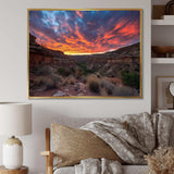 Fiery Canyon Sunset I - Landscapes Canvas Wall Art