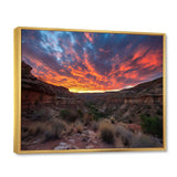 Fiery Canyon Sunset I - Landscapes Canvas Wall Art