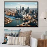 Detroit Motor City II - Cityscapes Canvas Wall Art