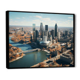 Detroit Motor City II - Cityscapes Canvas Wall Art