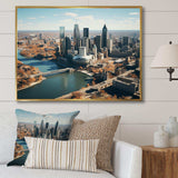 Detroit Motor City II - Cityscapes Canvas Wall Art