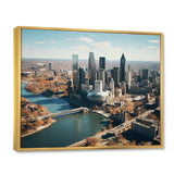 Detroit Motor City II - Cityscapes Canvas Wall Art