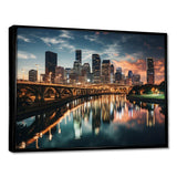 Houston City Horizons II - Cityscapes Canvas Wall Art