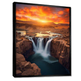 Sunset On Shoshone Falls Idaho - Landscapes Canvas Wall Art