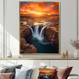 Sunset On Shoshone Falls Idaho - Landscapes Canvas Wall Art