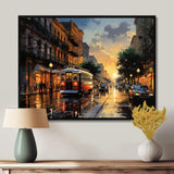 New Orleans Cityscape Comes Alive At Night I - Cityscapes Canvas Wall Art