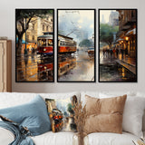 New Orleans Cityscape Comes Alive At Night II - Canvas Multipanels Set of 3