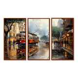 New Orleans Cityscape Comes Alive At Night II - Canvas Multipanels Set of 3