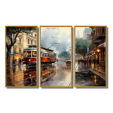 New Orleans Cityscape Comes Alive At Night II - Canvas Multipanels Set of 3