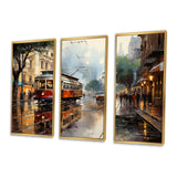 New Orleans Cityscape Comes Alive At Night II - Canvas Multipanels Set of 3