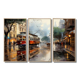 New Orleans Cityscape Comes Alive At Night II - Canvas Multipanels Set of 3