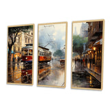 New Orleans Cityscape Comes Alive At Night II - Canvas Multipanels Set of 3