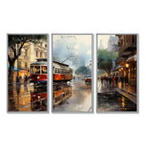 New Orleans Cityscape Comes Alive At Night II - Canvas Multipanels Set of 3