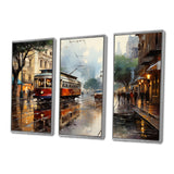 New Orleans Cityscape Comes Alive At Night II - Canvas Multipanels Set of 3