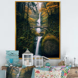 Oregon Multnomah Falls Scenery - Landscapes Canvas Wall Art