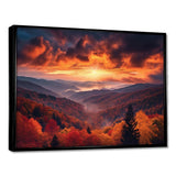 Tennessee Great Smoky Mountains Sunset I - Landscapes Canvas Wall Art