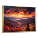 Tennessee Great Smoky Mountains Sunset I - Landscapes Canvas Wall Art