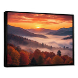 Tennessee Great Smoky Mountains Sunset II - Landscapes Canvas Wall Art