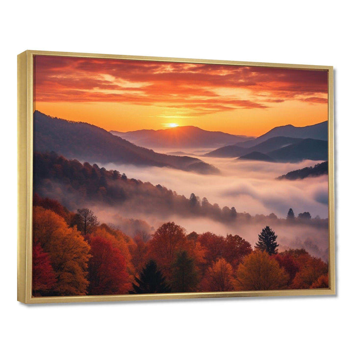Tennessee Great Smoky Mountains Sunset II - Landscapes Canvas Wall Art