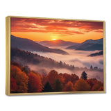 Tennessee Great Smoky Mountains Sunset II - Landscapes Canvas Wall Art