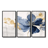 Blue White Hibiscus Tropical Harmony Flowers I - Multi-Panels