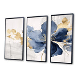 Blue White Hibiscus Tropical Harmony Flowers I - Multi-Panels