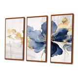Blue White Hibiscus Tropical Harmony Flowers I - Multi-Panels