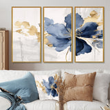 Blue White Hibiscus Tropical Harmony Flowers I - Multi-Panels