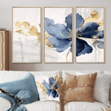Blue White Hibiscus Tropical Harmony Flowers I - Multi-Panels