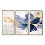 Blue White Hibiscus Tropical Harmony Flowers I - Multi-Panels