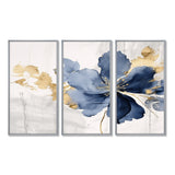 Blue White Hibiscus Tropical Harmony Flowers I - Multi-Panels