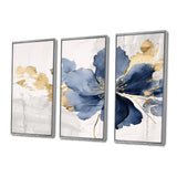 Blue White Hibiscus Tropical Harmony Flowers I - Multi-Panels