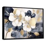 White Gold Hydrangea Blooms Heaven II - Floral Canvas Wall Art