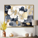 White Gold Hydrangea Blooms Heaven II - Floral Canvas Wall Art