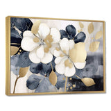 White Gold Hydrangea Blooms Heaven II - Floral Canvas Wall Art