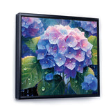 Blue Green Hydrangea Bloom - Floral Canvas Wall Art