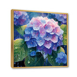 Blue Green Hydrangea Bloom - Floral Canvas Wall Art