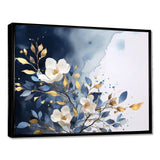 White Blue Lilac Blooms - Floral Canvas Wall Art