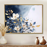 White Blue Lilac Blooms - Floral Canvas Wall Art